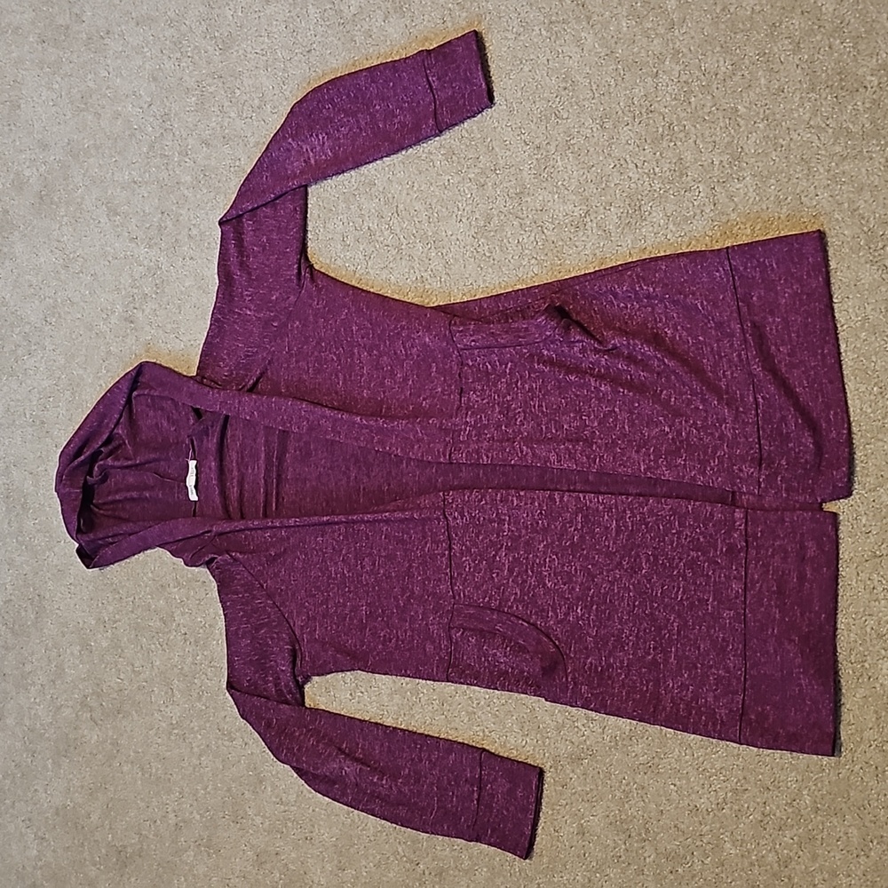 Cardigan; Girls; Large; Cranberry